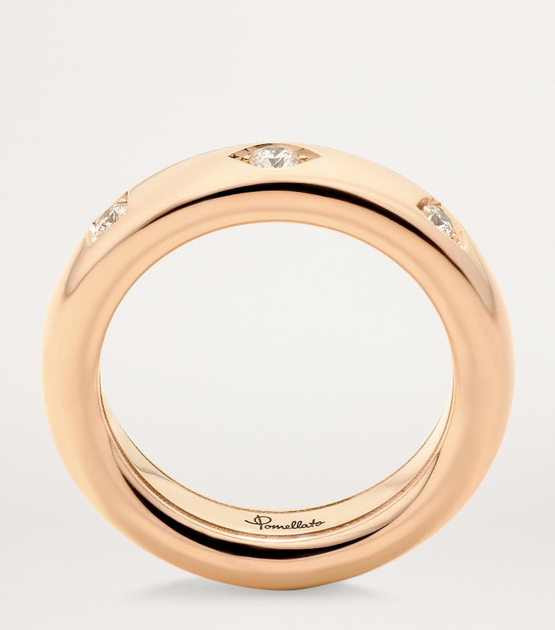 Pomellato Iconica rose gold diamond ring, UK version