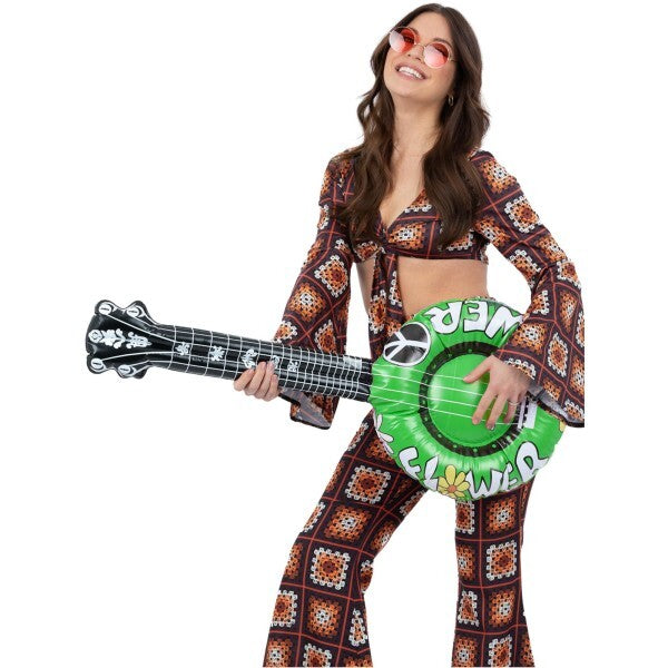 Smiffys Flower Power inflatable mandolin 86cm - British product