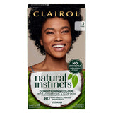 Clairol Natural Instincts Vegan No Ammonia No Parabens Semi-Permanent Hair Dye 2 Black 175ml Haircare & Styling Boots   