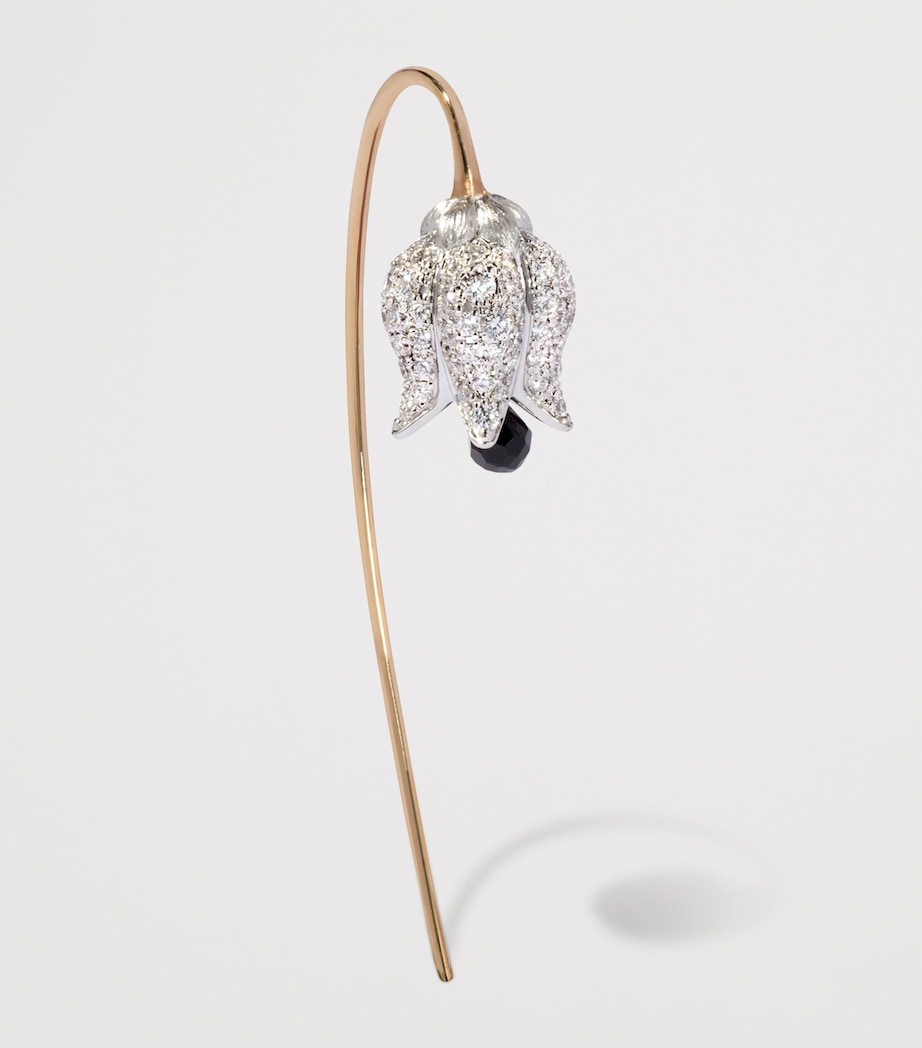 Annoushka Tulips earrings with yellow gold and diamonds, imported from the UK