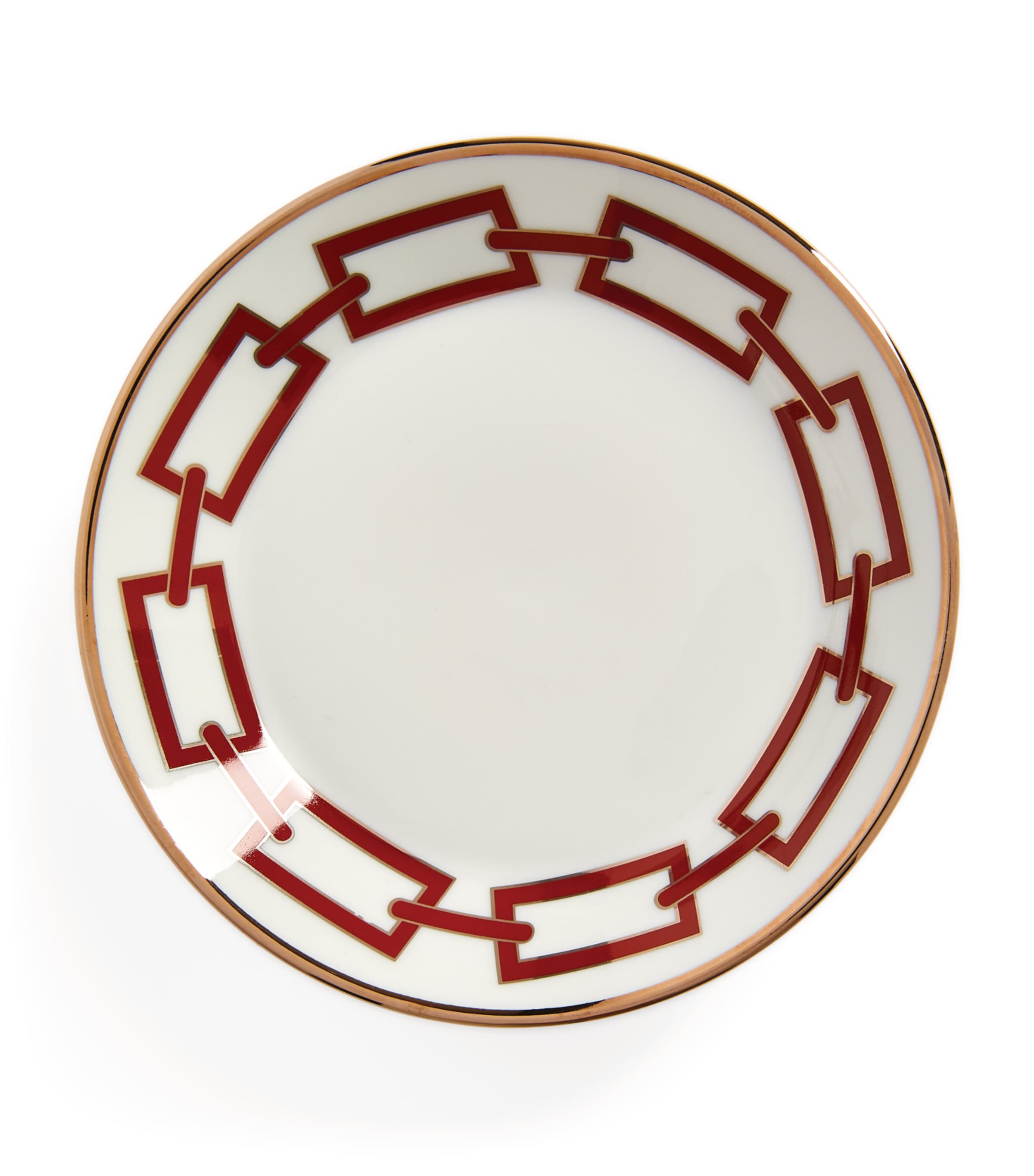Ginori 1735 Catene Scarlatto tea saucer 13.5cm, UK version