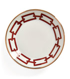Ginori 1735 Catene Scarlatto tea saucer 13.5cm, UK version