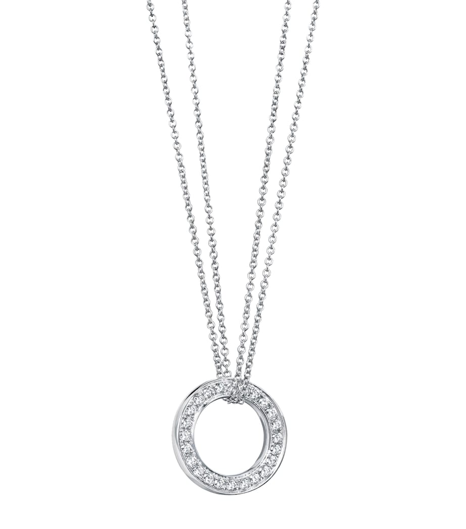 Boodles white gold diamond large pendant necklace - British product
