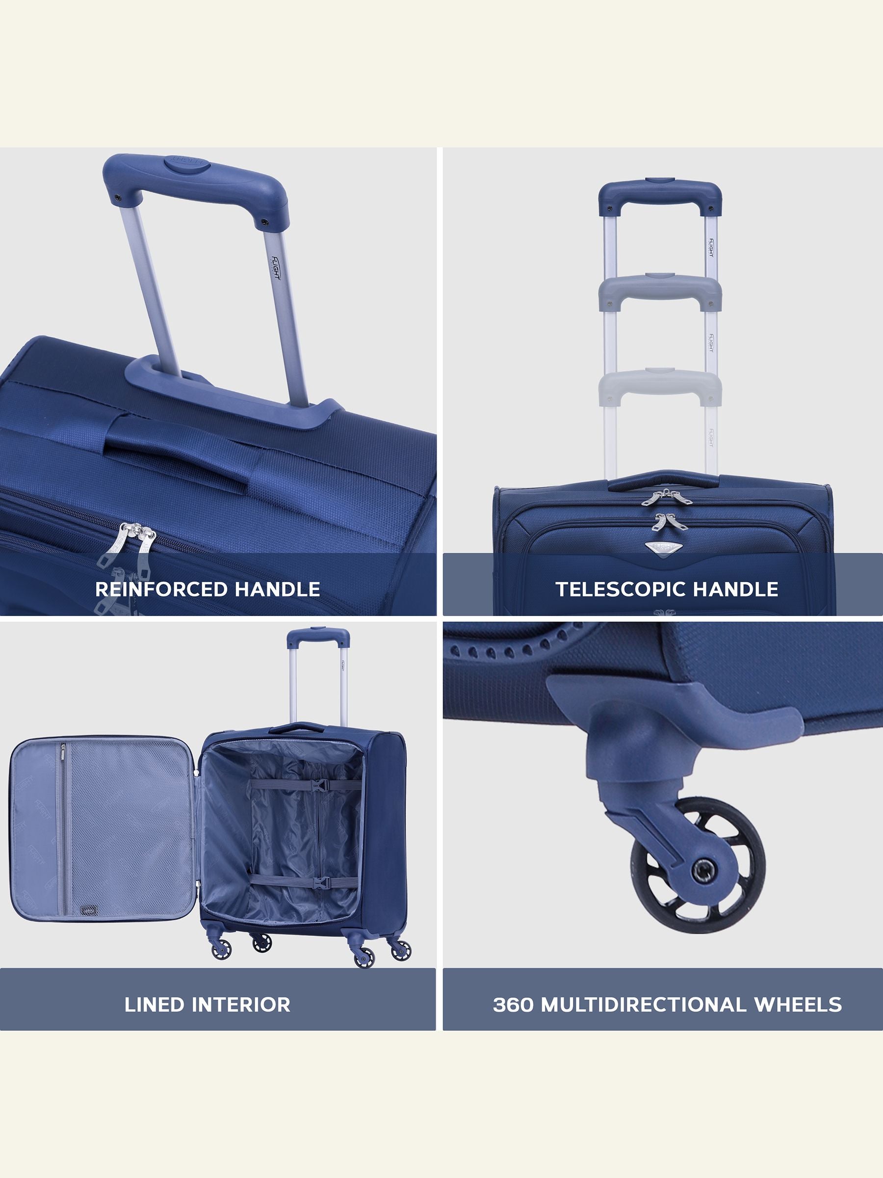 Flight Knight cabin carry on suitcase 56x45x25cm, UK version