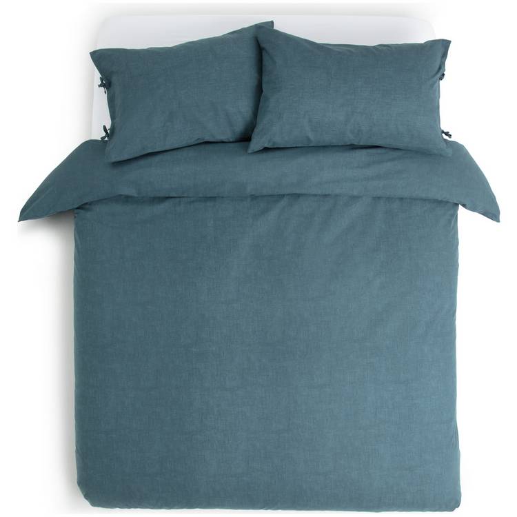 Habitat Herbalist cotton textured blue bedding set single - British product