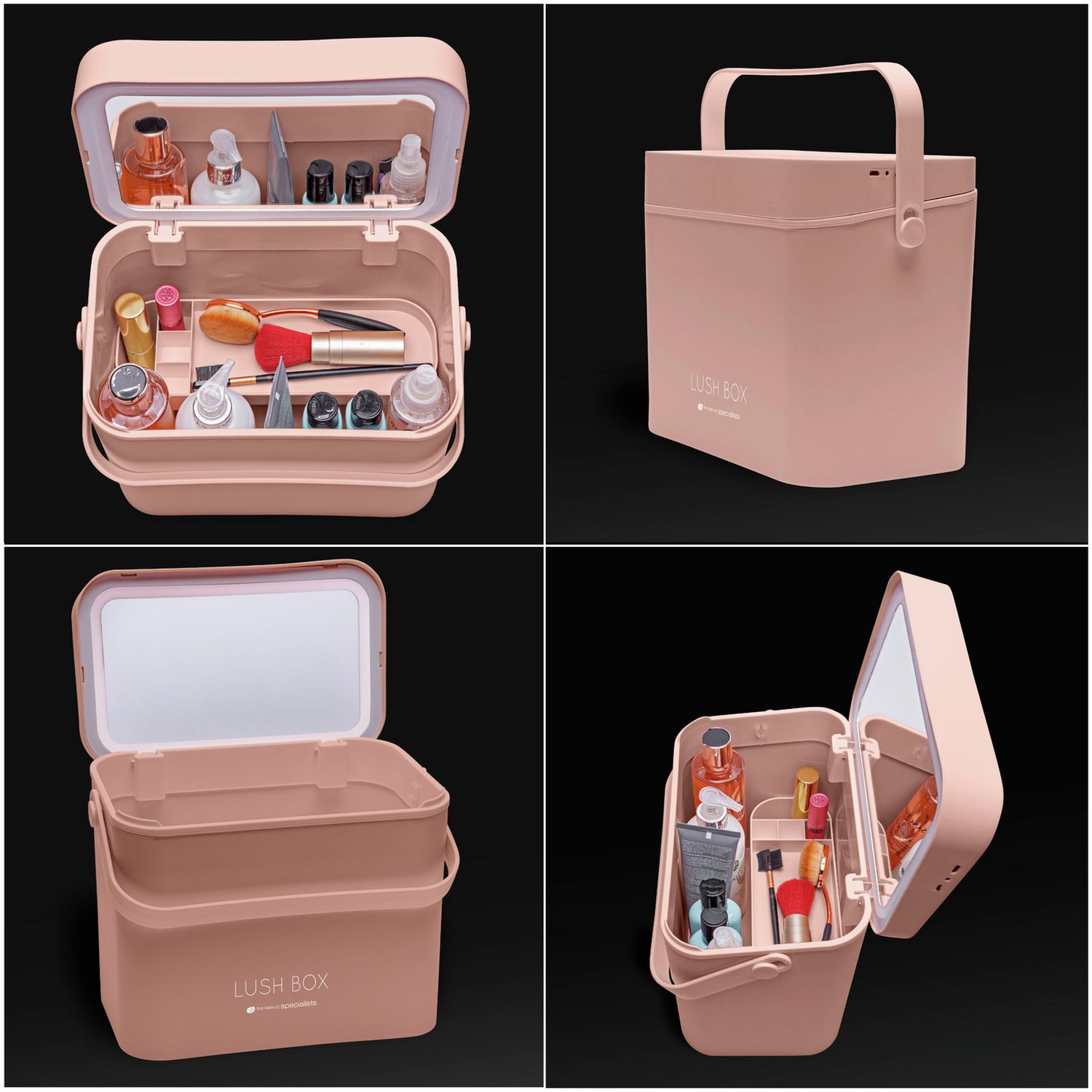 Rio Lush Box large beauty storage case with LED mirror, UK version