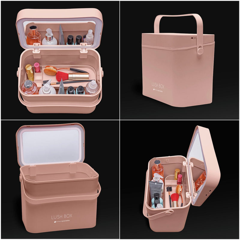 Rio Lush Box large beauty storage case with LED mirror, UK version