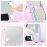 STYLPRO Hollywood Bluetooth mirror with dimmable lights, imported from the UK
