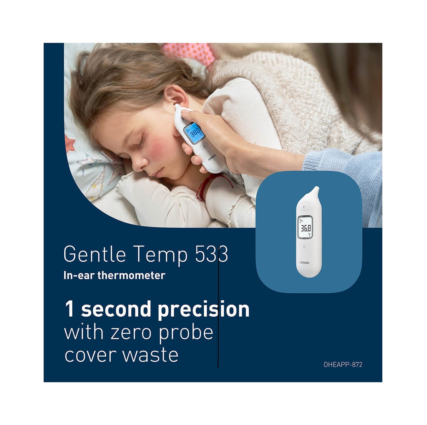 OMRON Gentle Temp 533 in-ear thermometer, imported from the UK