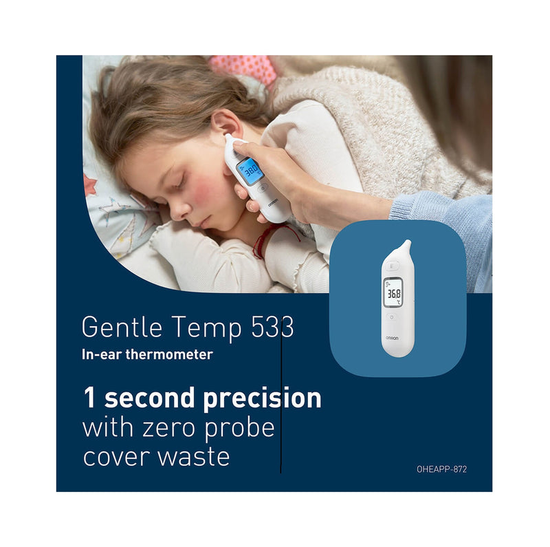 OMRON Gentle Temp 533 in-ear thermometer, imported from the UK