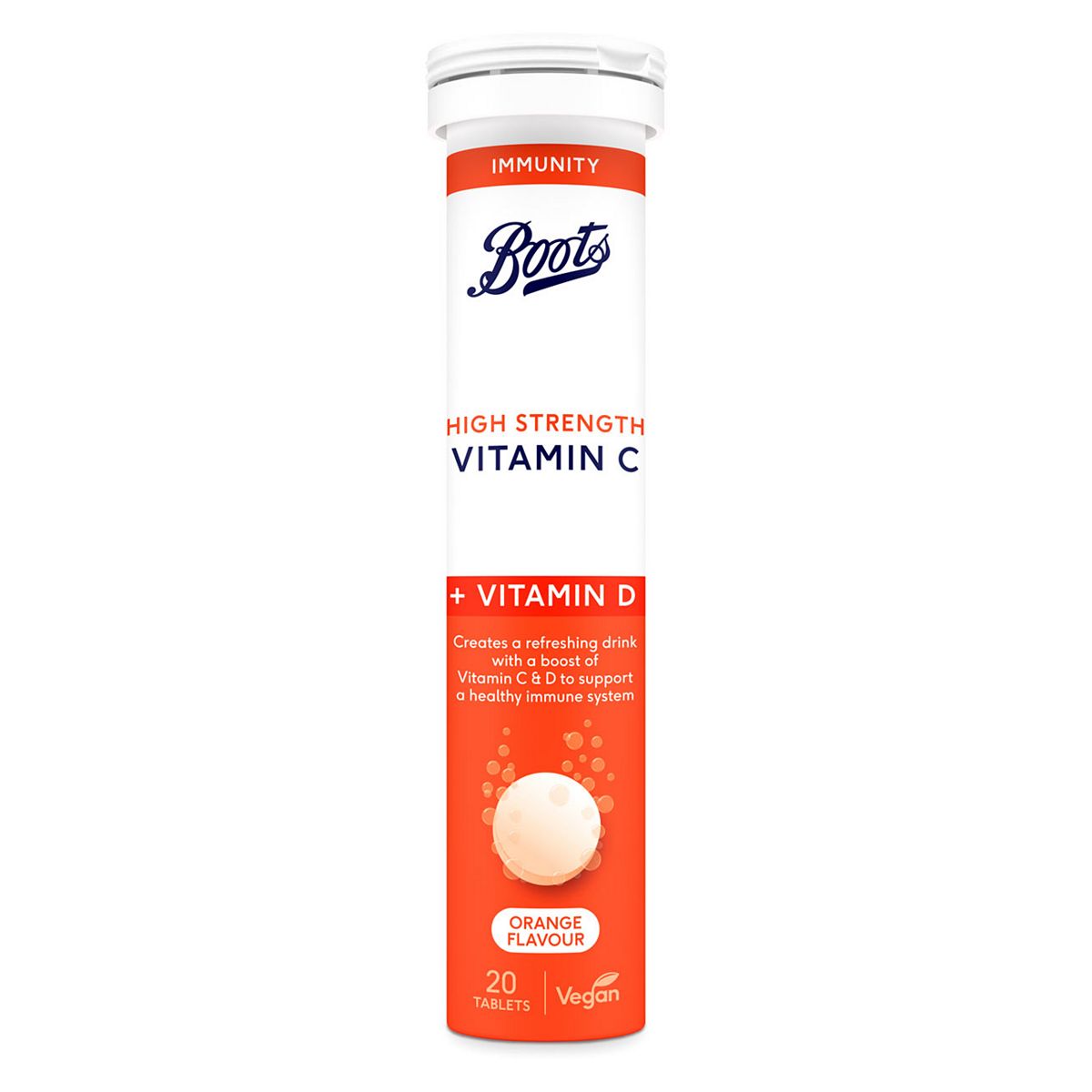 Boots High Strength Vitamin C + Vitamin D 20 Effervescent Tablets GOODS Boots   