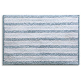 Habitat coastal horizontal stripe cotton bath mat blue white 80x50cm (British brand)