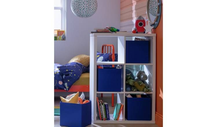 Habitat Set of 4 Plain Storage Boxes - Blue GOODS Argos