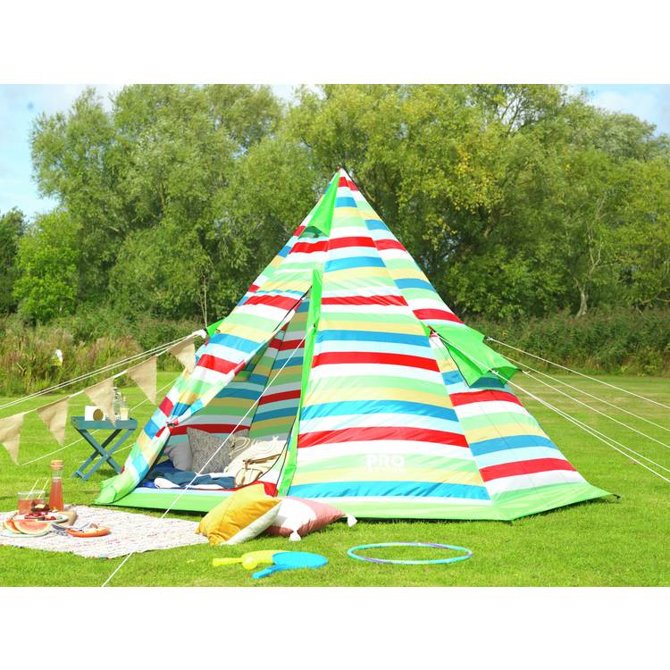 Pro Action 4 man tipi camping tent, 210x300x300cm - British product