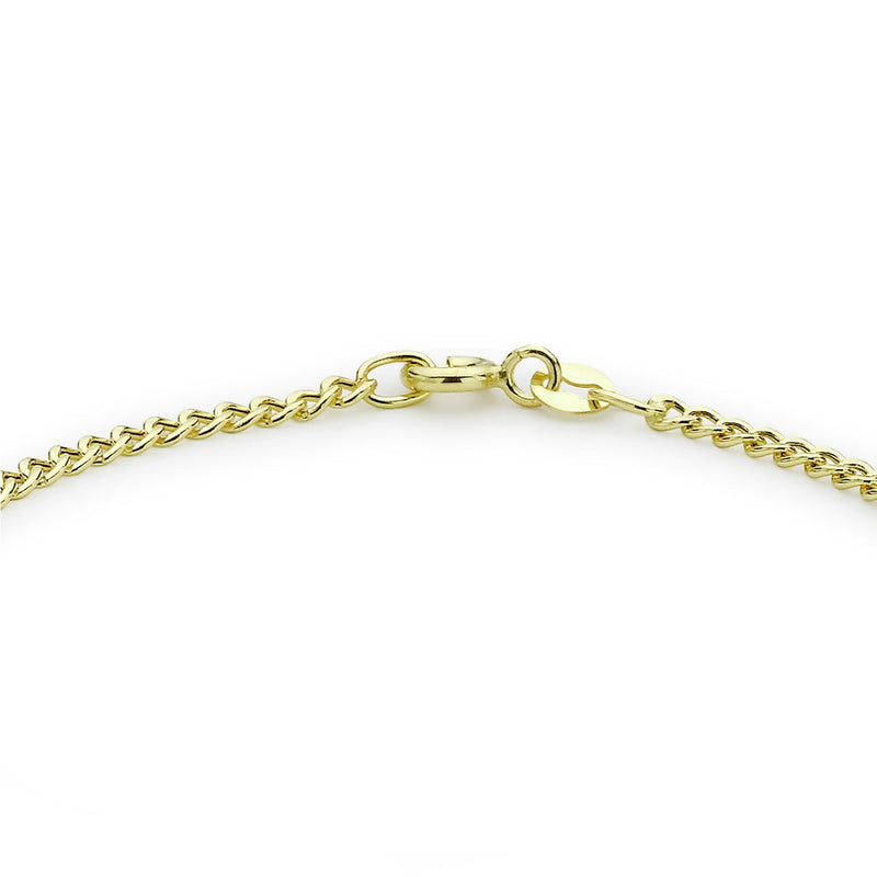 Revere 9ct gold hollow curb chain bracelet - British product