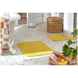 Argos Home Tufted Bath & Pedestal Mat Set - Mustard