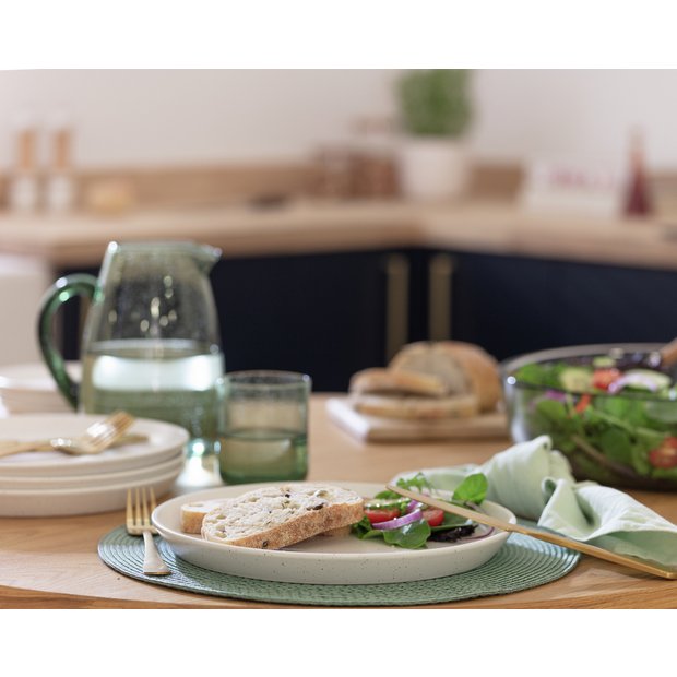Habitat Addison stoneware dinner plate set white (British brand)