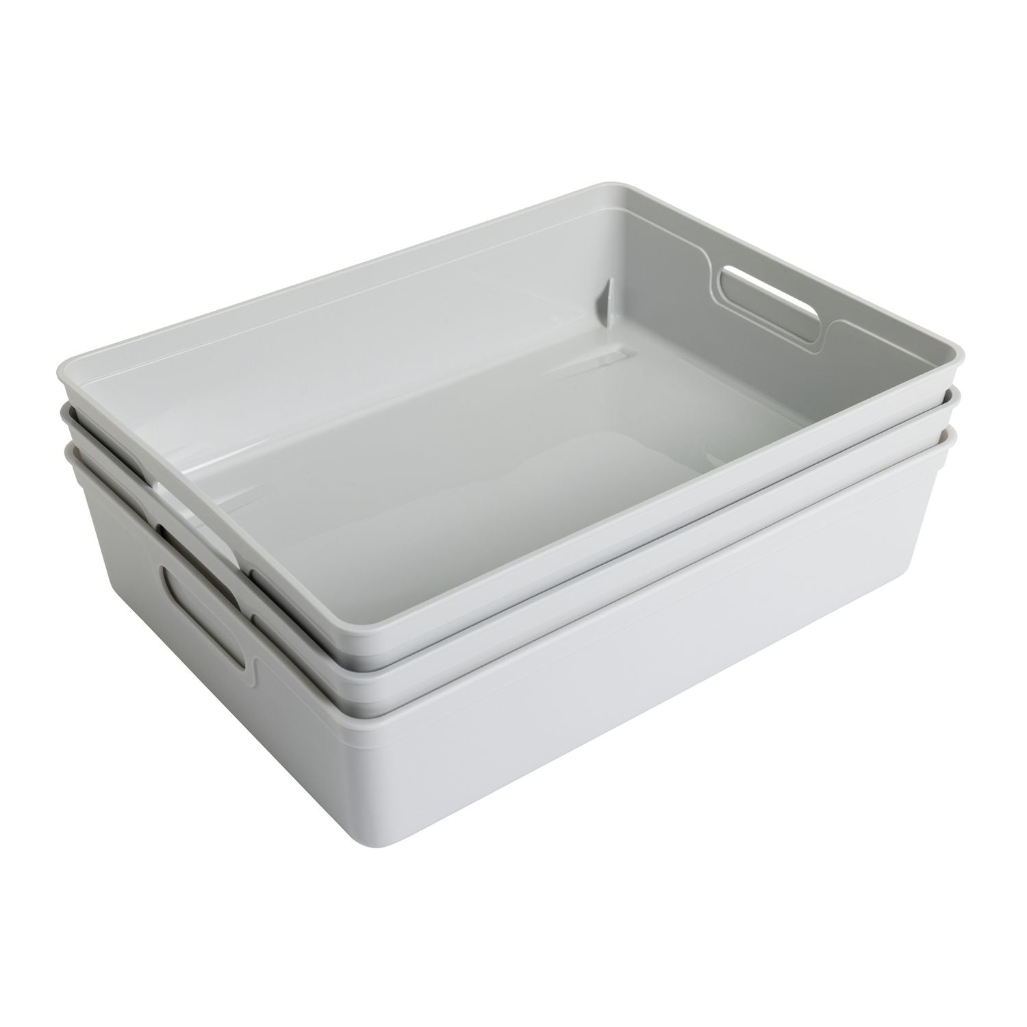 Argos Home plastic storage boxes 6L grey (British brand)