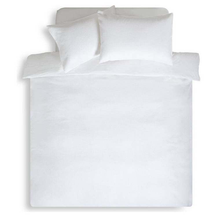 Habitat white waffle bedding set single (British brand)