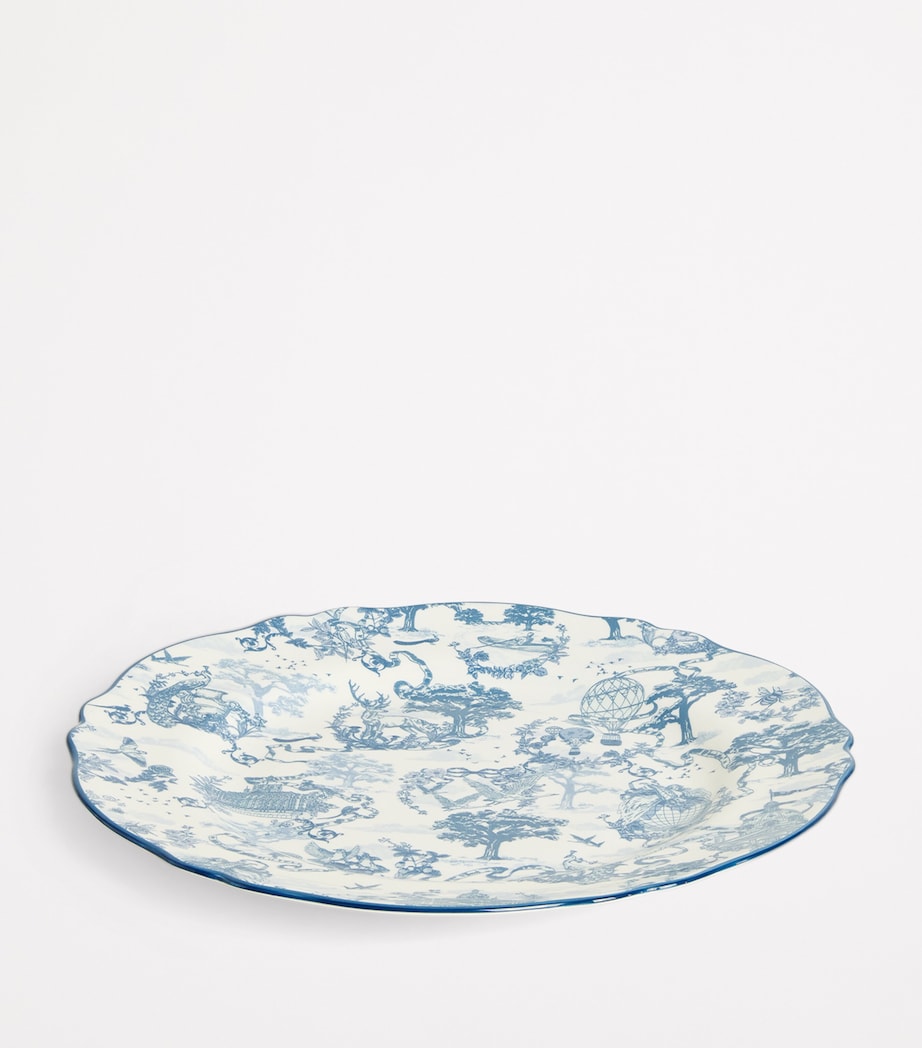 Harrods bone china toile pattern platter 36cm, UK version
