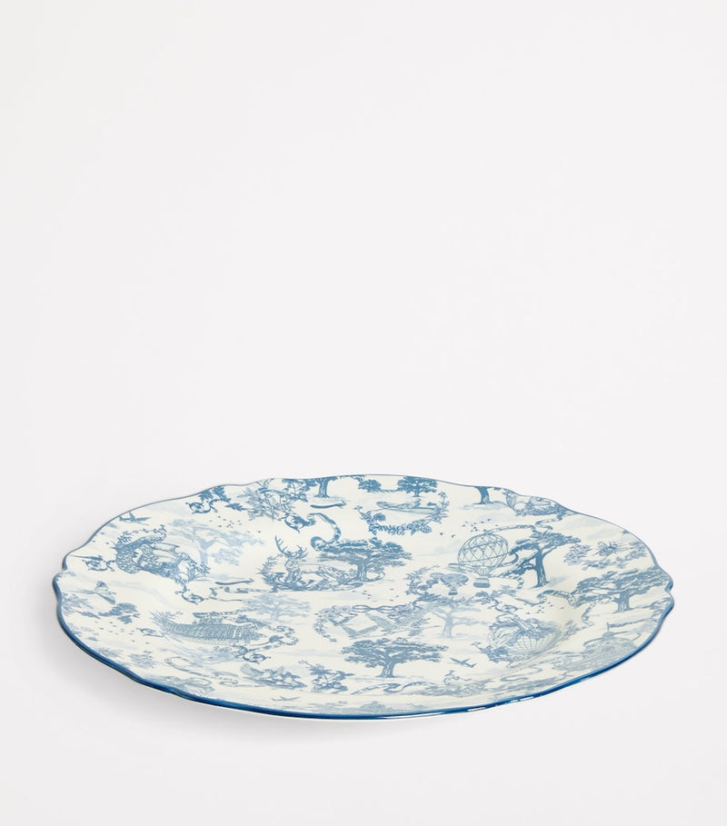 Harrods bone china toile pattern platter 36cm, UK version