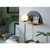 Habitat shelf wall lamp opal and ash (British brand)