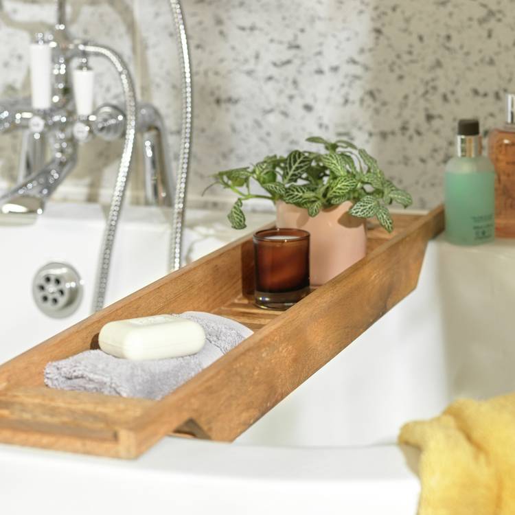 Habitat mango wood bath bridge 75cm - British product