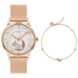 Radley watch set rose gold mesh strap - British product