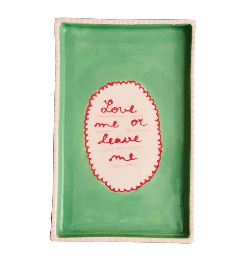 Laetitia Rouget Love Me or Leave Me trinket tray 19cm, UK version