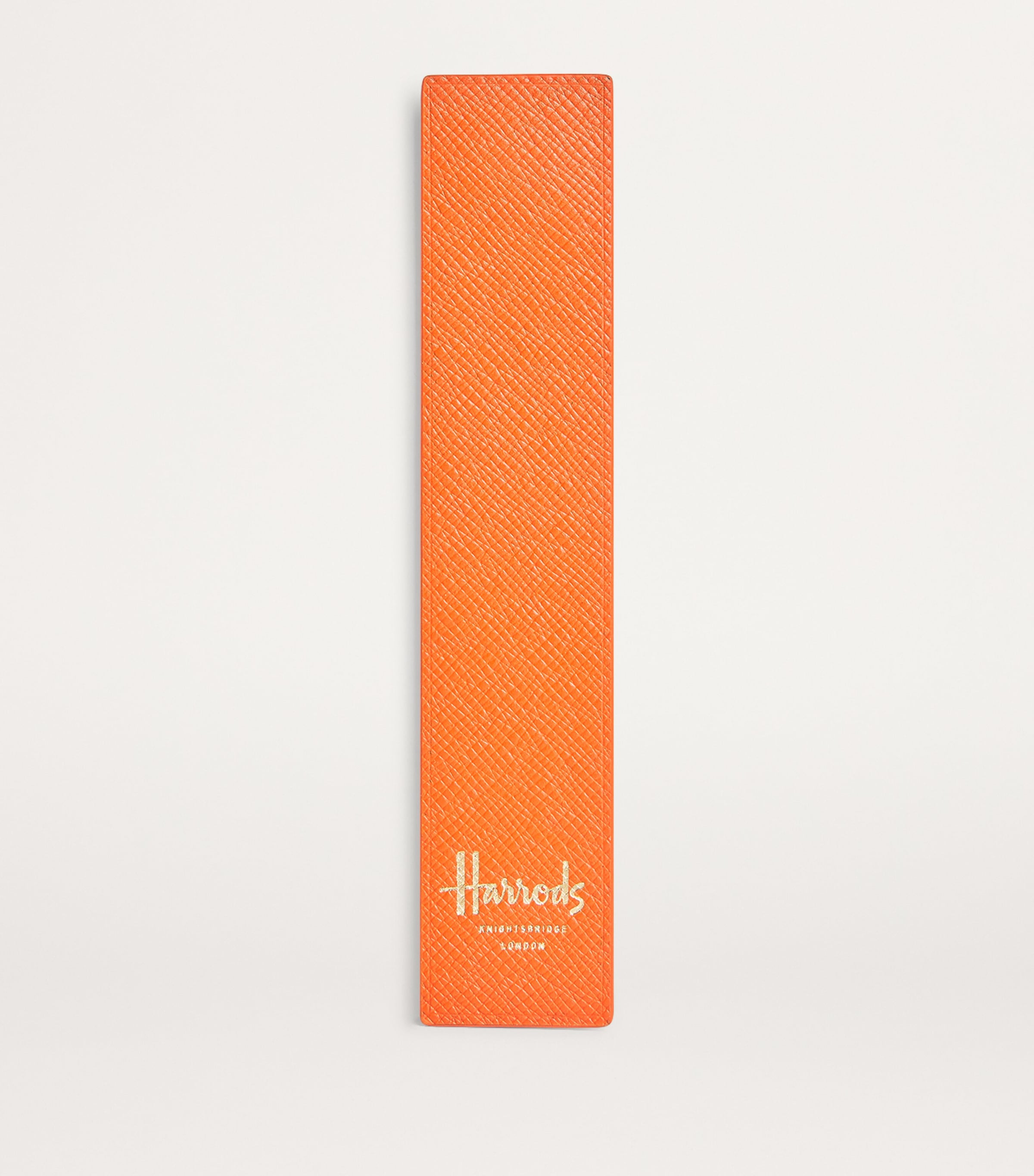 Harrods leather bookmark with embossed logo, UK version