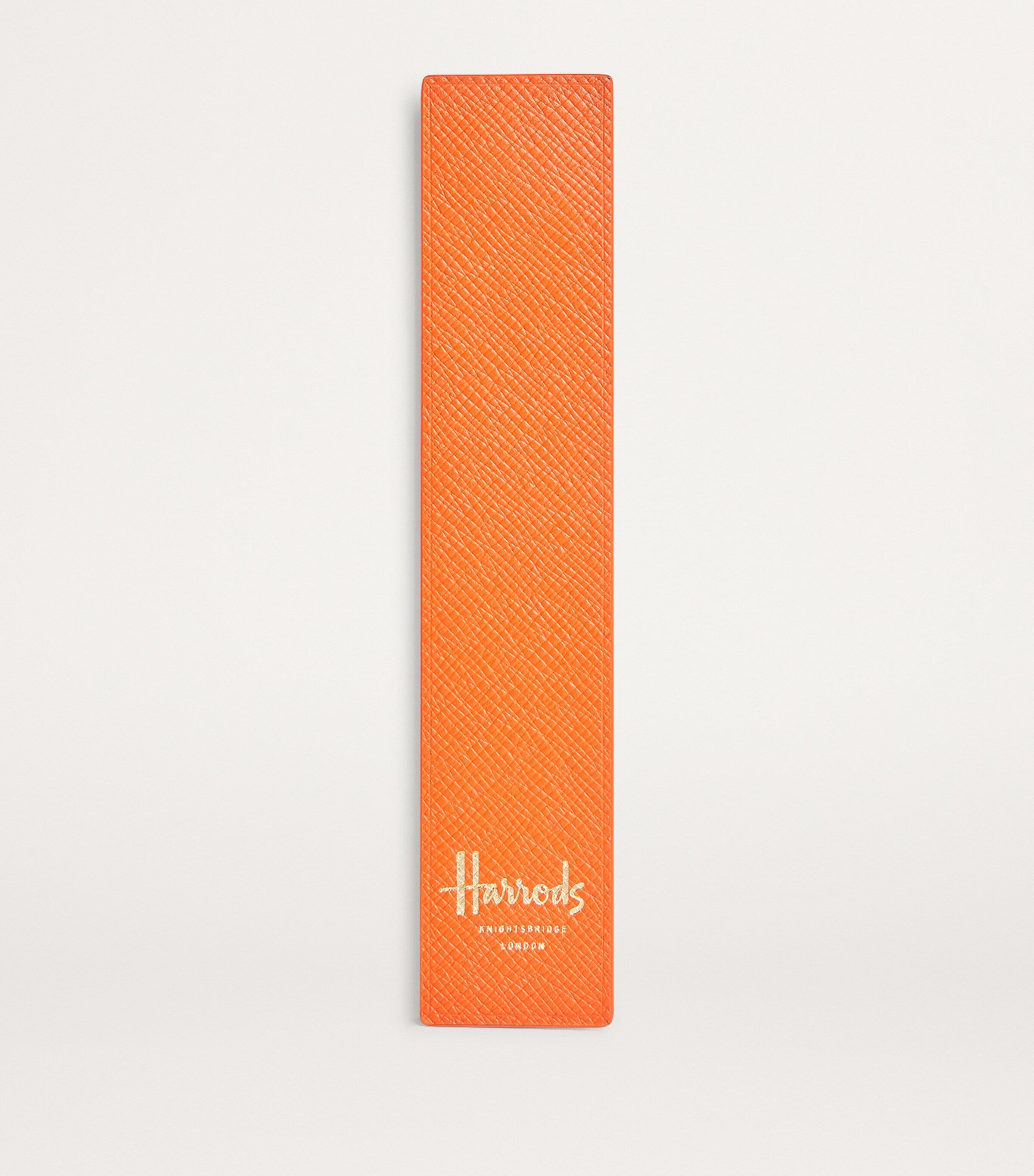 Harrods leather bookmark with embossed logo, UK version