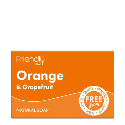 Superdrug Friendly Soap Orange & Grapefruit Natural Soap Bar 6 x 95g- Buy online at McGrocer