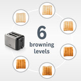 Bosch DesignLine 2-slice toaster stainless steel (British brand)