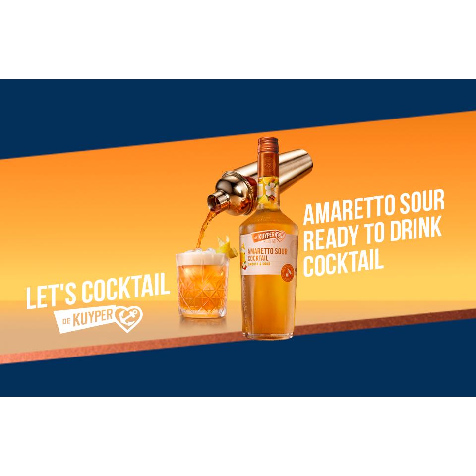 De Kuyper Amaretto Sour cocktail 50cl, imported from the UK