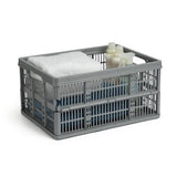 Argos Home grey folding plastic storage crates 3x32L (British brand)