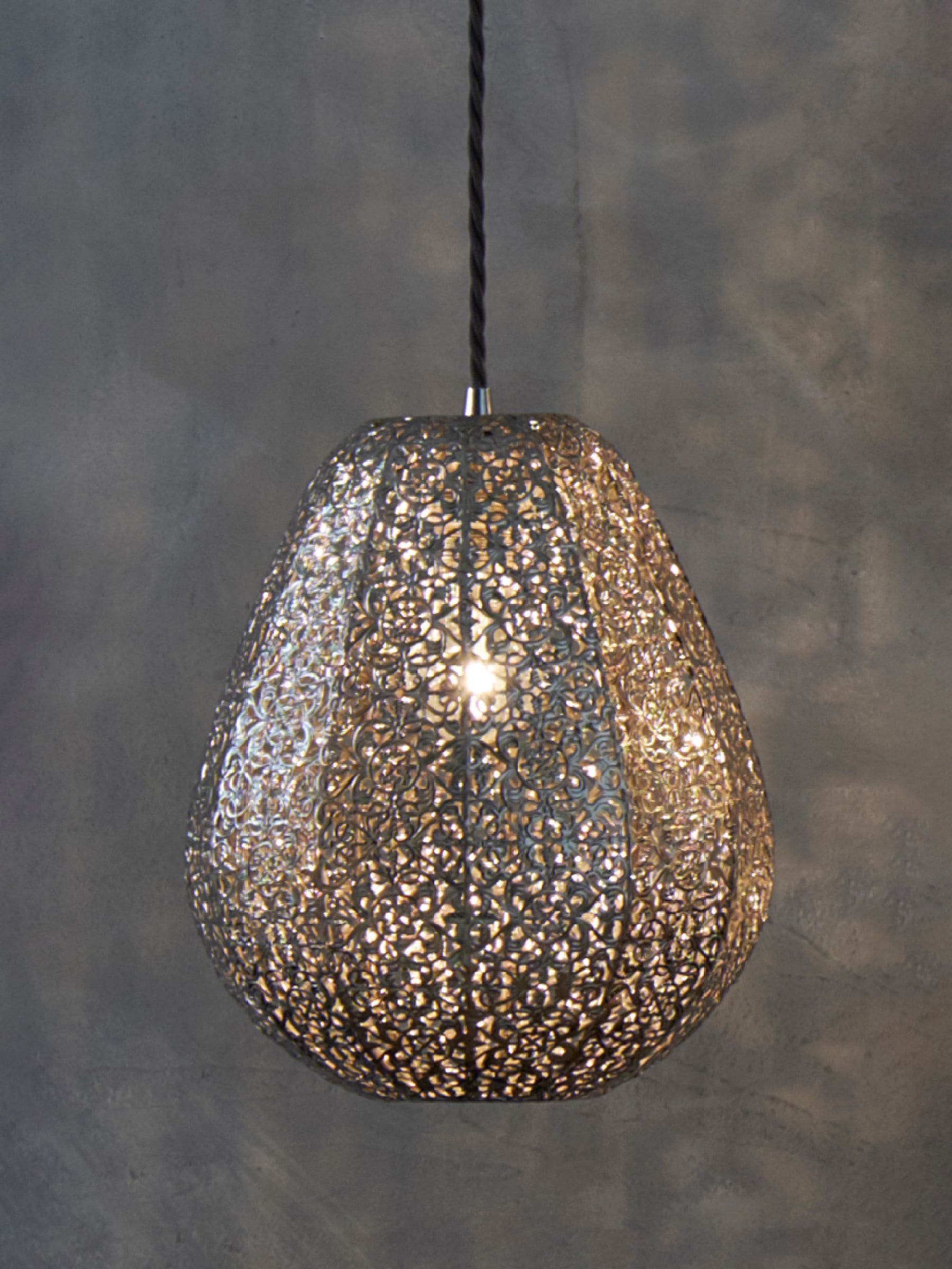 Oriana Easy Fit pendant lamp shade polished nickel (British brand)