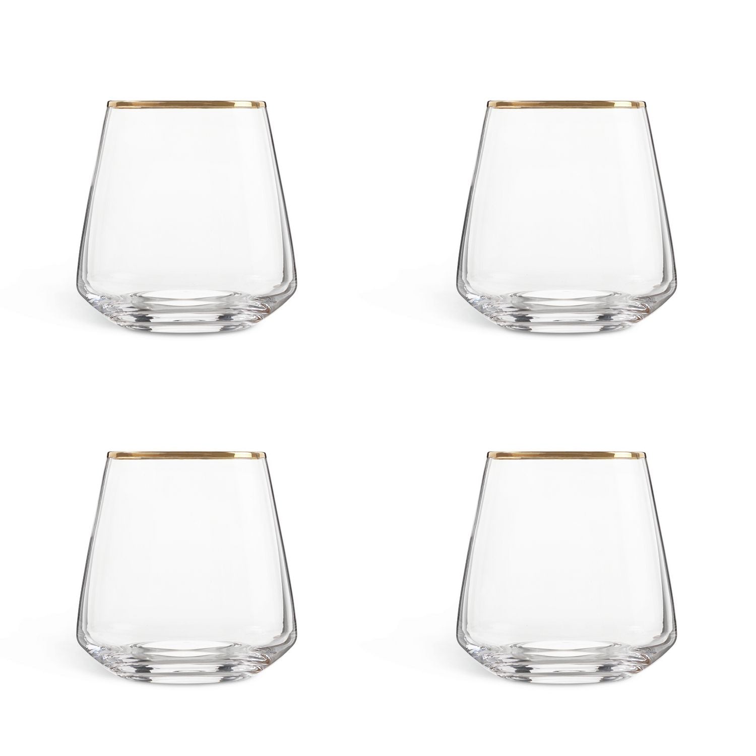 Argos Home set of 4 gold rim tumblers 354ml - British product