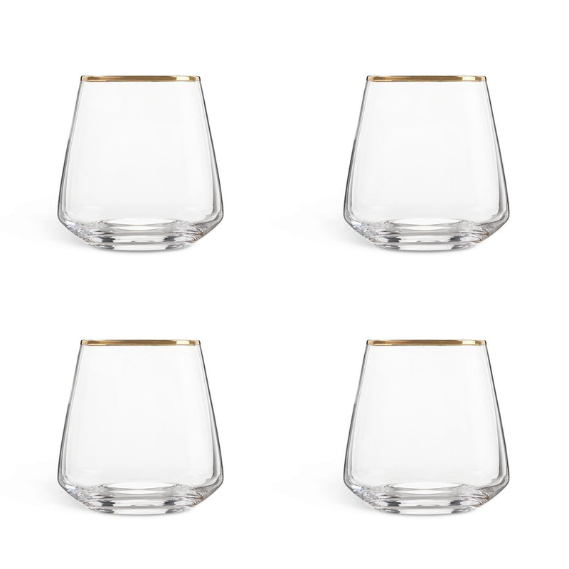 Argos Home set of 4 gold rim tumblers 354ml - British product