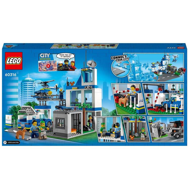 LEGO Police Station bin lorry helicopter toy 668 pieces - British product