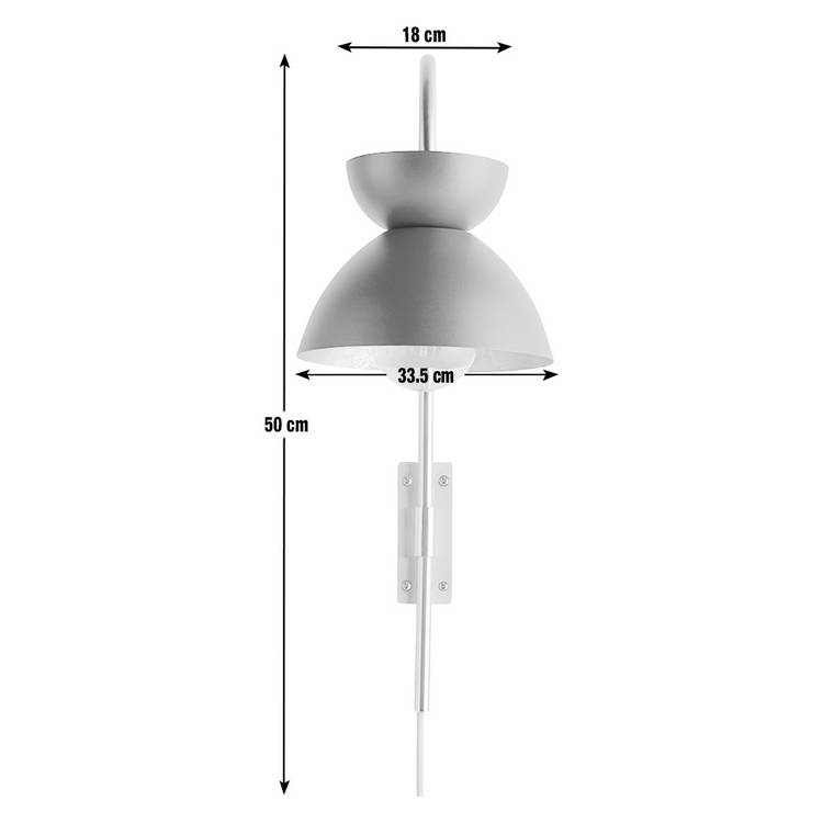 Habitat Dasni wall light green and brass, imported from the UK