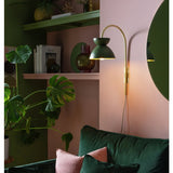 Habitat Dasni wall light green and brass, imported from the UK