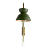 Habitat Dasni wall light green and brass, imported from the UK