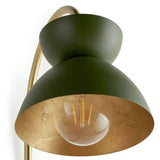 Habitat Dasni wall light green and brass, imported from the UK