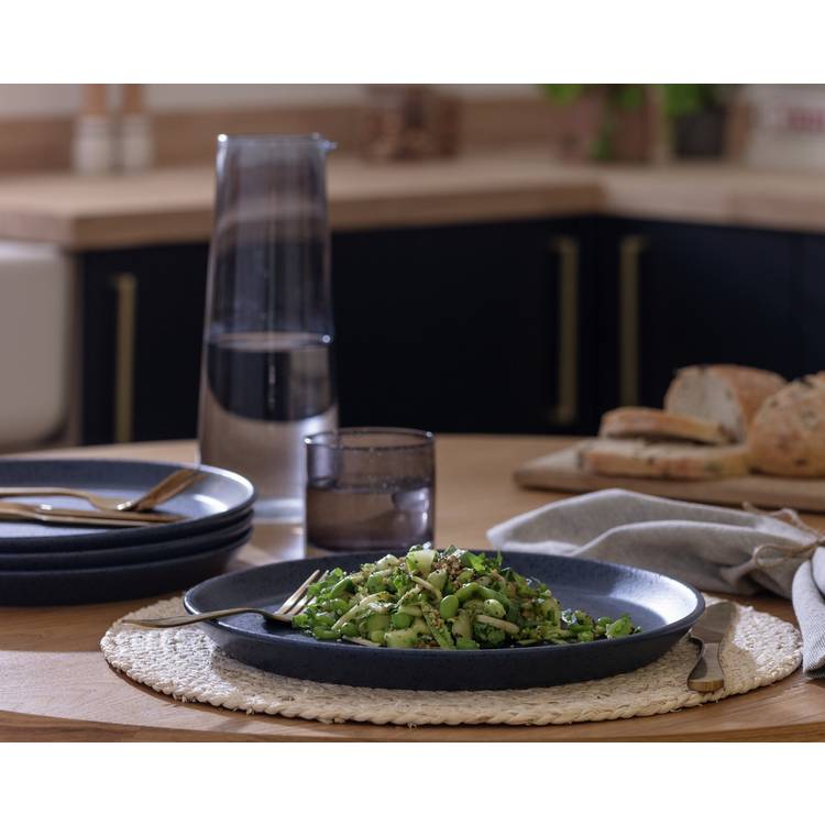 Habitat blue stoneware dinner plates set of 4, UK version