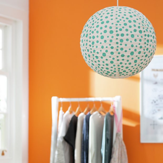 Habitat kids teal paper lampshade 45cm - British product