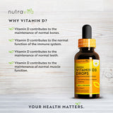 Nutravita Vitamin D3 Drops 25µg 1000iu per drop - 2000 Drops GOODS Superdrug   