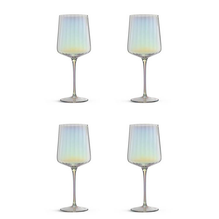 Habitat iridescent flute wine glasses set of 4, imported from the UK