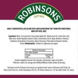 Sirop de pomme et de cassis Robinsons 66 ml, importé du Royaume-Uni