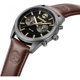 Timberland men's black leather strap watch, imported from the UK