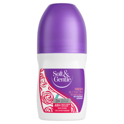 ASDA Soft & Gentle Fresh Blossom Wild Rose & Vanilla Anti-Perspirant Deodorant 50ml- Buy online at McGrocer